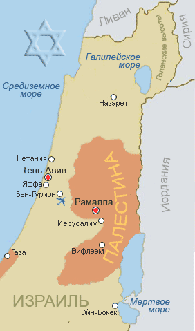 Карта тура в Израиль